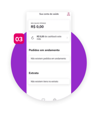 Acompanhamento do seus cashback